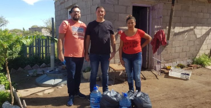 Dos barrios de San Luis recibieron donaciones de la UNSL