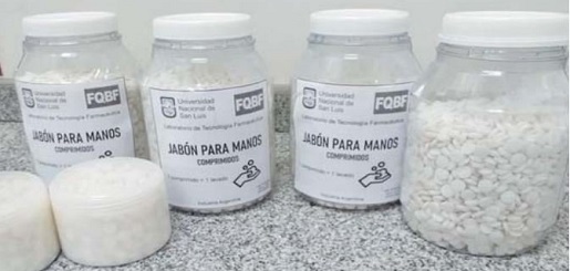 La UNSL registró la marca y formulación de las pastillas de jabón individual