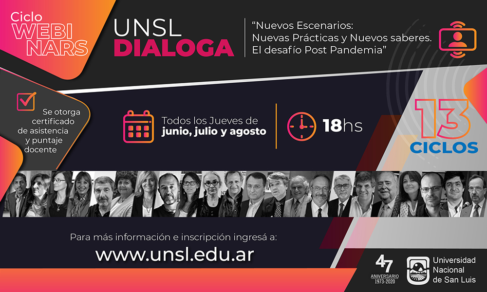 Se realizará el webinar de cierre del ciclo UNSL Dialoga