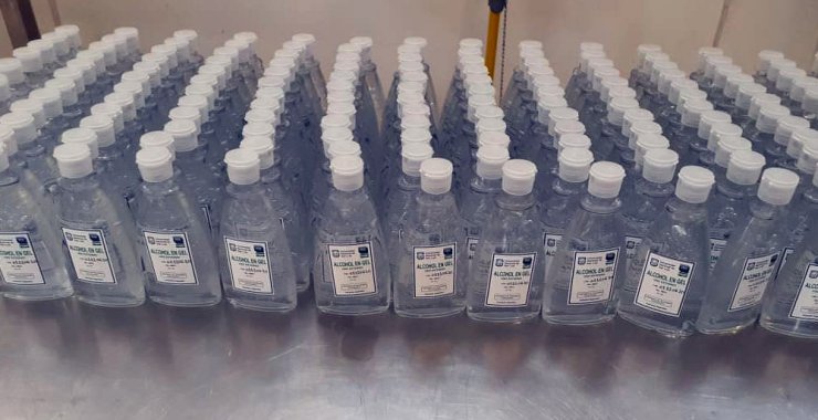 Nueva producción de 40 litros de alcohol en gel en Villa Mercedes