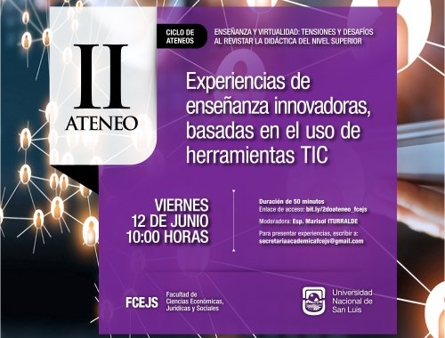 Segundo ciclo de Ateneos sobre enseñanza y virtualidad