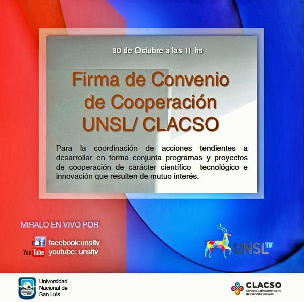 Firmarán un convenio de cooperación entre la UNSL y CLACSO