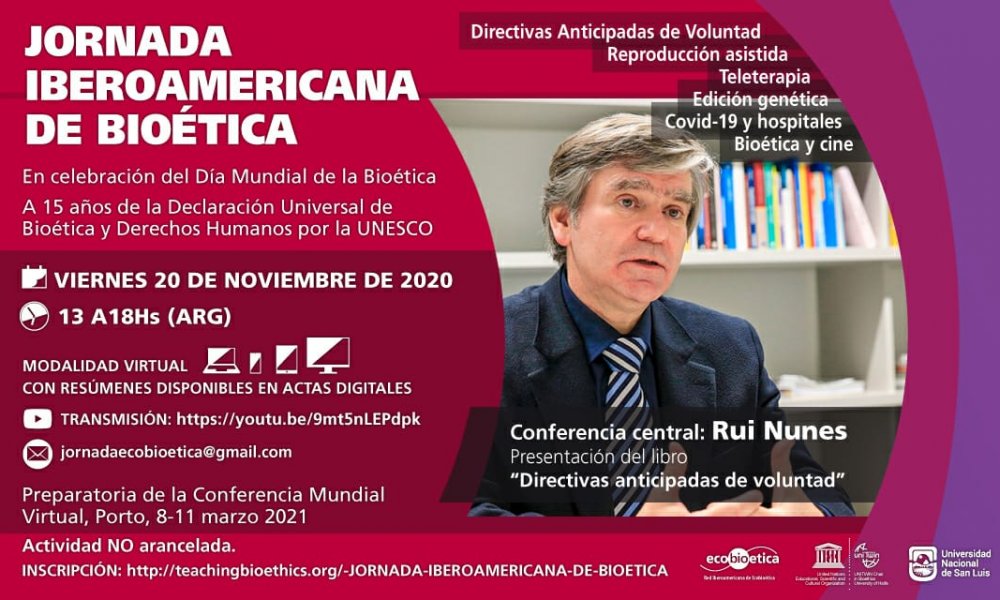 Se aproxima la Jornada Iberoamericana de Bioética