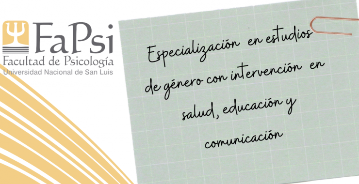 Especialización en Estudios de Género con Intervención en Salud, Educación y Comunicación