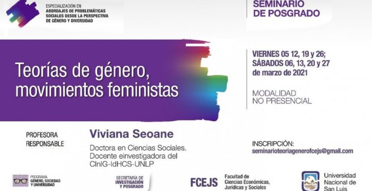 Seminario de posgrado: «Teorías de género, movimientos feministas»