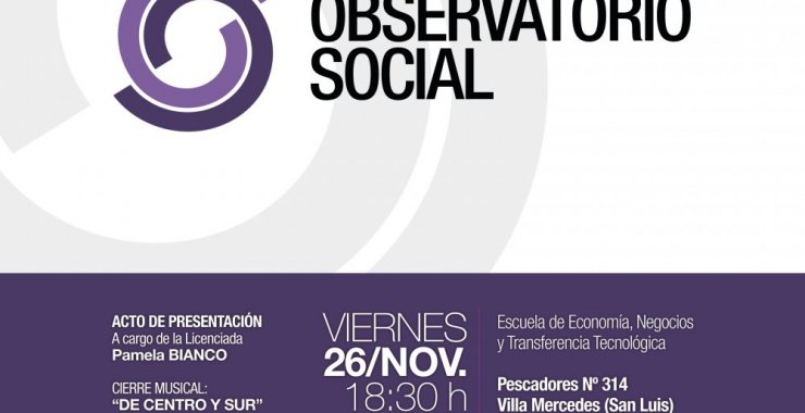 Presentarán el Observatorio Social de la FCEJS