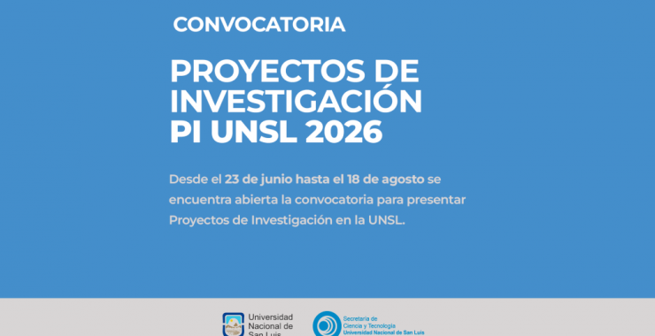 Convocatoria a Proyectos de Investigación «PI UNSL 2026»