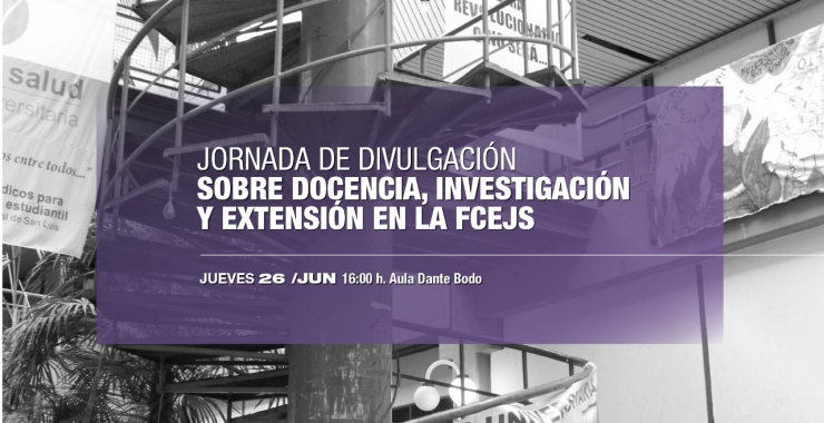 Jornada de divulgación sobre docencia, investigación y extensión