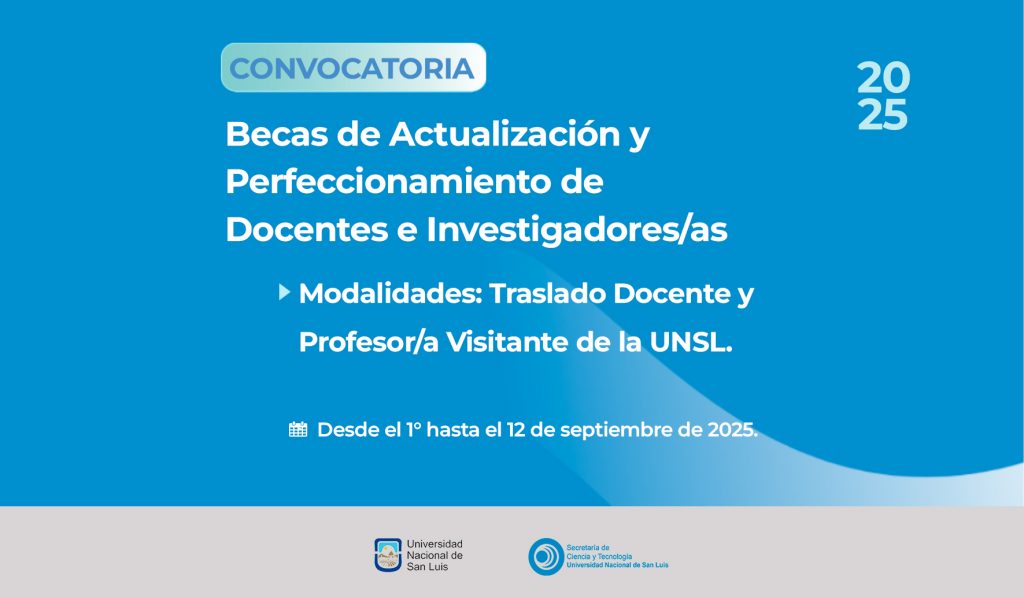 Convocatoria a Becas de Actualización y Perfeccionamiento de Docentes-Investigadores/as
