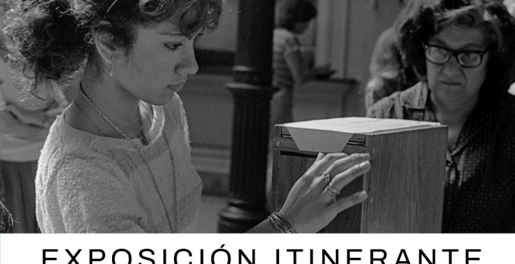 Muestra fotográfica de archivos de 1983 de los diarios Crónica y La Voz