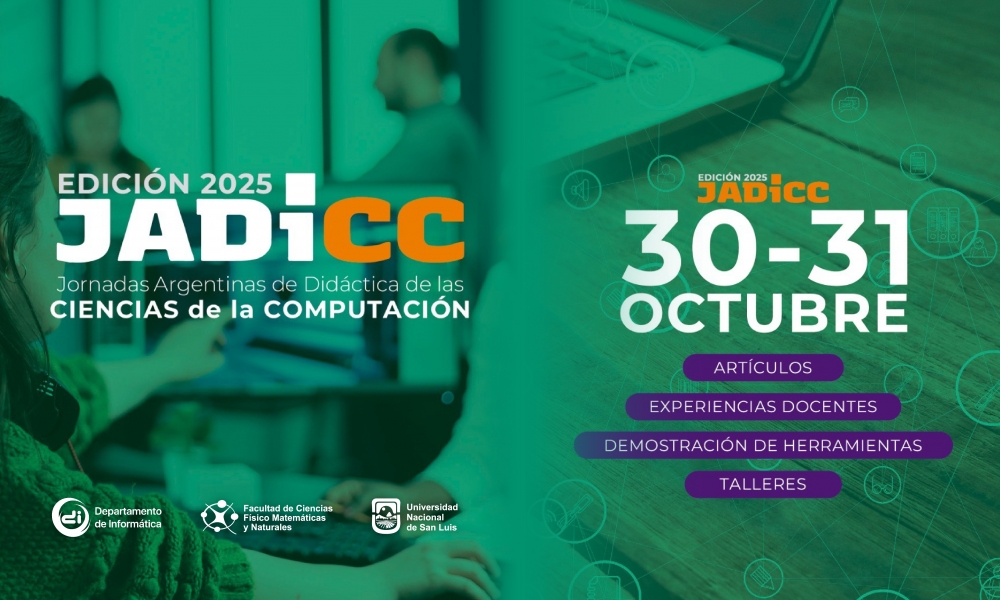 La UNSL será sede de las Jornadas Argentinas de Didáctica de las Ciencias de la Computación