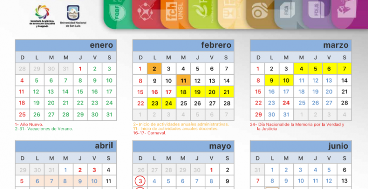 Se encuentra disponible el calendario de actividades académicas 2026