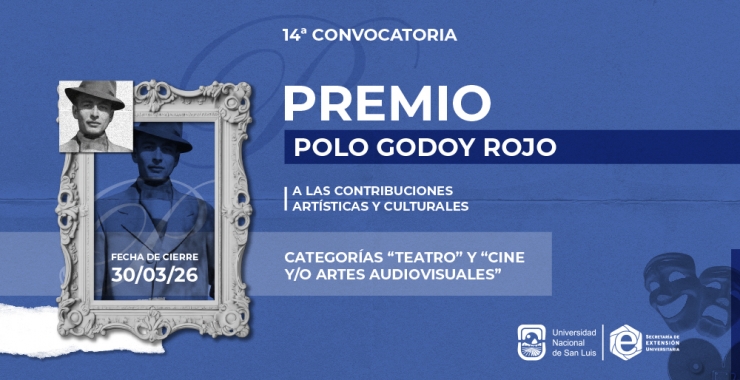 Convocan al Premio «Polo Godoy Rojo» en las categorías «Teatro» y «Cine y/o Artes Audiovisuales»