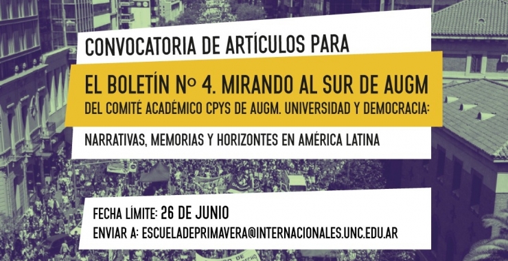 Convocan a presentar trabajos para el nuevo Boletín «Mirando al Sur»