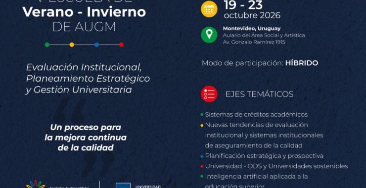 La UNSL invita a participar de la V Escuela de Verano-Invierno de AUGM